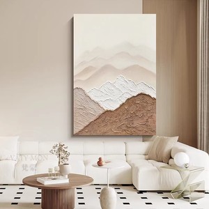 Abstract Landscape Oil Painting Hand Painted Canvas <b>Art</b> For Living Room Entryway Wall Decor 100% Handmade Modern Mountain Scene - Product Image 3
