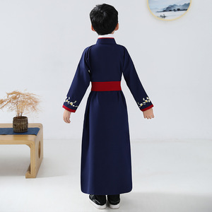 ชุดฮั่นฝูเด็กผู้ชาย ขายส่งราคาถูก เสื้อผ้าเด็กแบบจีนดั้งเดิม สไตล์เรียบง่าย สีเขียว สำหรับเด็กผู้ชาย - Product Image 6