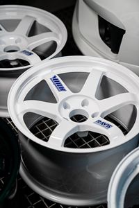 ล้อแม็กซ์ HC 1:1 Custom <span class=keywords><strong>TE37</strong></span> SL แบบฟอร์จ สีเขียวเรซซิ่ง / โครเมียมสามชั้น 5x114.3 สำหรับรถ JDM ขนาด 17-19 นิ้ว - Product Image 3