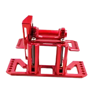 Soporte Ajustable para Motocicleta de Alta Precisión, Mecanizado CNC de 5 Ejes, Piezas de Aluminio Anodizado Rojo, Acero Inoxidable y Latón - Product Image 1