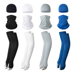Cycling Sun Protection Set Arm Sleeves <b>Neck</b> <b>Warmer</b> Cap Camouflage Pattern Outdoor Sport Gear - Product Image 3