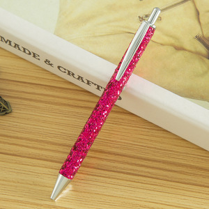 Stylos à bille avec paillettes et sequins, stylo à bille rétractable, à encre noire, en métal, à bout moyen, nouveauté - Product Image 3