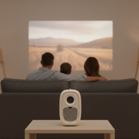 Projecteur LED Android WiFi avec lampe LCD Projecteur d'objectif à mise au point automatique de poche