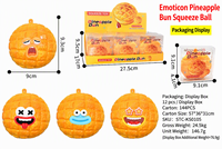 Blocs de construction en argile en forme de fruit, motif pain d'ananas à expression amusante, jouet anti-stress souple, boule artisanale, cadeau doux pour filles