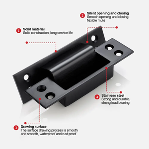 Charnières de porte invisibles en acier inoxydable pliables, fournitures de meubles, accessoires de fenêtre - Product Image 3