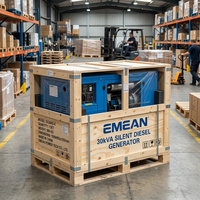 Générateur diesel insonorisé portable de type silencieux 20kw 30kw 40kw 18.8KVA Démarrage électrique 24V DC pour la production d'énergie électrique domestique