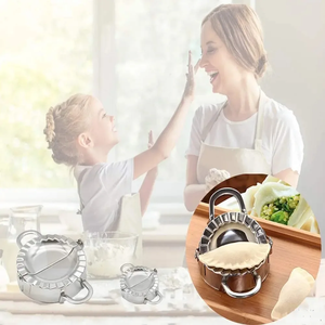Molde para Dumplings y Raviolis – Prensa de Acero Inoxidable, Herramienta para Hacer Pasteles, Cortador de Masa para Repostería – Fácil de Rellenar y Sellar – para Dumplings, Raviolis - Product Image 3