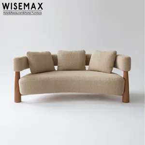 Wisemax מפעל רהיטים הסיטונאי מחיר סלון ספה בדים ספה סט עם גב מעוקל lovesat ספה לשימוש ביתי