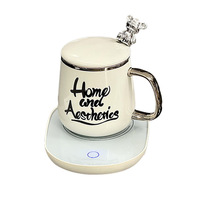 Cadeau d'affaires auto-chauffant ensembles de tasses à café contrôle de la température tasse intelligente tasse électrique en céramique thermostatique chauffante sans fil