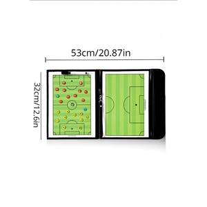 Tableau tactique pliable en cuir, outil d'entraînement <span class=keywords><strong>de</strong></span> <span class=keywords><strong>football</strong></span> portable, équipement d'entraînement pour la stratégie d'équipe - Product Image 2