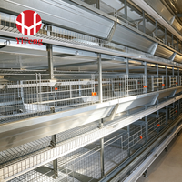 Système de cages à batterie de type H avec alimentation et abreuvement automatiques, collecte des œufs, convoyeur à fumier, cages pour poules pondeuses, pour ferme avicole