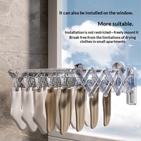 Séchoir mural pliable en plastique à ventouse sans perçage, 20 pinces, pour chaussettes et serviettes, organisateur à 4 rangées