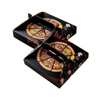 Boîtes à pizza écologiques en gros avec logo, 18 pouces (35 cm), pliables, personnalisées, gaufrage, échantillon gratuit, emballage pour frites et burgers