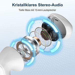 Huien Wireless Bluetooth Headphones in Ear Headphones Noise Cancelling Earbuds with <strong>4</strong> Microphone 4Hrs Playtime Earphones - Product Image 3