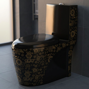 โถสุขภัณฑ์เซรามิคแบบชิ้นเดียว สีลายม้าลาย ระบบชำระล้างแบบ Washdown พร้อมระบบ Dual Flush และฝารองนั่งแบบปิดนุ่มนวล - Product Image 6