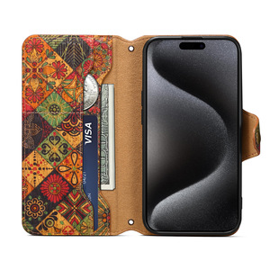 Pour IPhone17Pro étui en cuir à <span class=keywords><strong>clapet</strong></span> support de protection pour téléphone portable portefeuille pour Samsung S25U pour Huawei poignée de téléphone incluse - Product Image 2