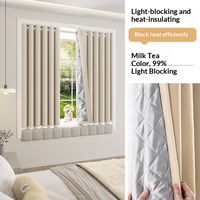 Rideaux modernes super isolants et insonorisants toutes saisons, sans perçage, occultants à 100 %, pour fenêtres plates de chambre à coucher, protection solaire