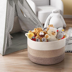 ตะกร้าเก็บของขนาดใหญ่พิเศษ OIAHOMY, 23 นิ้ว x 13 นิ้ว สำหรับเก็บผ้าห่มแบบสาน - Product Image 3