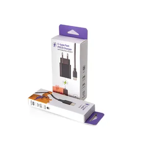 Fabricant Boîte d'emballage de câble de données de chargeur personnalisé Boîte d'emballage de crochet de produit numérique de câble de données personnalisée