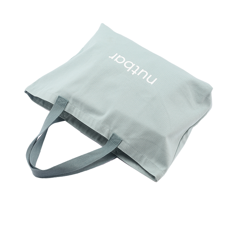 Custom High Quality Eco-friendly Promotional Plain Natural Cotton Canvas Tote Bag with inside pockets