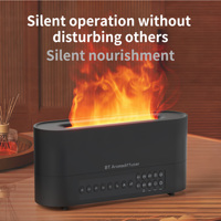 Haut-parleur Bluetooth HIFI 4-en-1 OEM 260 ml, diffuseur d'arômes ultrasonique USB à bruit blanc et flamme 3D avec lumière LED