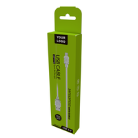 Boîte d'emballage pour câble USB, boîte de vente au détail pour câble de données USB, boîte en papier vide écologique pour pièces de produits électroniques
