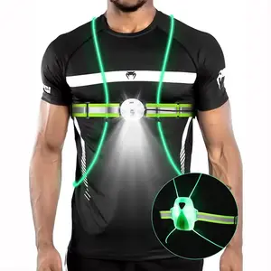 LED spor yansıtıcı koşu atleti kemer USB şarj edilebilir 8 LED ışıkları açık gece güvenlik koşucular koşu bisiklet için