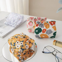 Pochette Mini Tendance à Fermeture Automatique Motif Floral, Organisateur de Rouge à Lèvres à Pression, Sac de Voyage Élégant et Étanche, Porte-Monnaie Portable