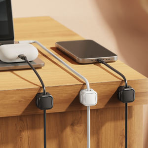 Support de cordon de gestion de câble d'organisateur de cordon de <span class=keywords><strong>bureau</strong></span> à domicile sûr lisse réglable pour l'appareil - Product Image 3