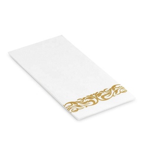 Essuie-mains jetables et serviettes de salle de bain décoratives, feuille d'or, lin au toucher, <span class=keywords><strong>serviette</strong></span> posée à l'air - Product Image 5
