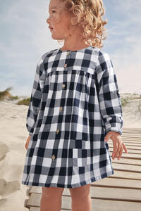 Ropa para Bebés y Mujeres, Vestidos Casuales para Niñas, Hermoso Vestido a Cuadros de Manga Larga de China - Product Image 4