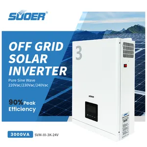 Suoer inverter surya hibrida, model baru PV18 1kw 2kw 3kw 4kw 5kw dengan pengontrol daya untuk sistem energi surya off grid