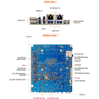 Ordinateur monocarte Orange Pi 6 Plus 16 Go 32 Go 64 Go LPDDR5 CIX CD8180 CD8160 12 cœurs 45 Tops pour le développement de l'IA