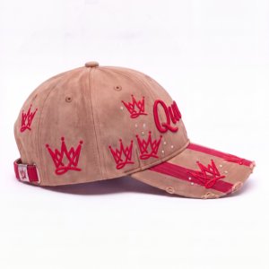 Gorra de béisbol unisex ajustable de 6 paneles de poliéster 100% con logotipo personalizado, gamuza sintética, bordado 3D en relieve, ideal para exteriores. - Product Image 5