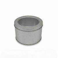 Boîte de présentation cylindrique écologique pour montres, avec couvercle à fenêtre transparente, en fer blanc, taille personnalisée, impression offset, vente en gros