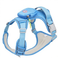 Harnais anti-traction pour chien avec laisse, gilet réfléchissant anti-traction, ceinture de poitrine rembourrée réglable et douce pour chiens de grande et moyenne taille