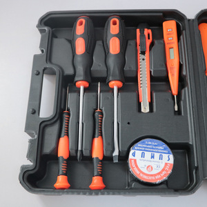 12 Piece Household Hand Tool Set Carbon Steel Metric Hard Case Tool Box For Home Repair - Product Image 3