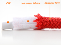 Corde à sauter en PVC avec tête de verrouillage lestée sans fil et perles dures, blanche avec poignées pivotantes pour l'entraînement de boxe sportive.