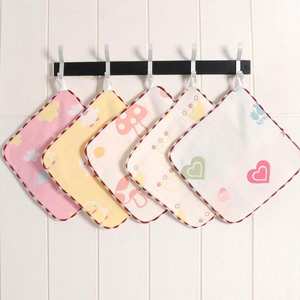 Toalla de Mano de Algodón Orgánico para Niños, Seis Capas, Babero de Limpieza, Forma Cuadrada, Técnica de Tejido, para Uso en el Hogar y el Baño - Product Image 1