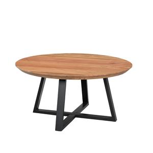 Baxter โต๊ะกาแฟทันสมัยทนทาน, ฐานเหล็กด้านบนทำจากไม้ธรรมชาติสำหรับบ้านสำนักงานคาเฟ่ร้านอาหารโรงแรมห้องนั่งเล่นเฟอร์นิเจอร์ - Product Image 1