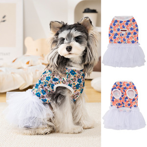 Robe tutu à imprimé floral pour <span class=keywords><strong>chien</strong></span> avec anneau en D, adorable robe <span class=keywords><strong>de</strong></span> princesse pour petits chiens et chats, vêtements d'été pour animaux <span class=keywords><strong>de</strong></span> <span class=keywords><strong>compagnie</strong></span>, jupe pour <span class=keywords><strong>petit</strong></span> <span class=keywords><strong>chien</strong></span> - Product Image 2