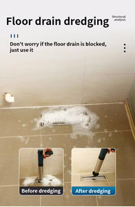 Haute pression Air Drain Blaster salle de bain évier égout vidange obstruer outils en acier inoxydable toilette plongeur tuyau <span class=keywords><strong>déboucheur</strong></span> - Product Image 4