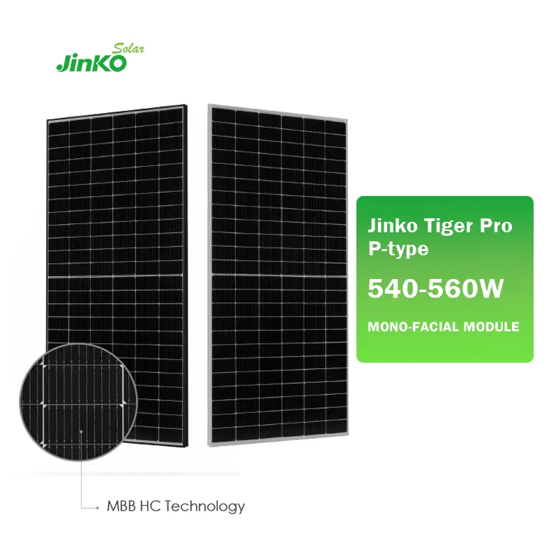 EU Stock Jinko Tiger Pro Solar panel 540W 545W 550W 555W 560W hoch effiziente Jinko Solar Power Panels Für Photovoltaik-Projekte