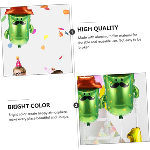 2 unids/set alta calidad Fiesta Mexicana tema Fiesta decoración gigante Cactus patrón Brasil carnaval suministros Cinco De Mayo globos - Product Image 3