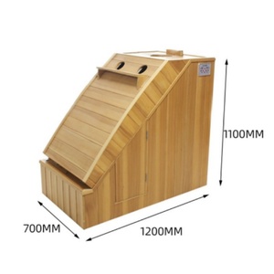 Cabine de sauna vapeur portable moderne personnalisée avec chauffage infrarouge lointain en <span class=keywords><strong>bois</strong></span> massif pour usage domestique - Product Image 6