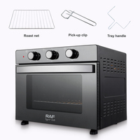 RAF 1800W R.5356 Elektrische Oven 45L 3-in-1 met glazen deur, temperatuurregeling, timer en gelijkmatige warmteverdeling