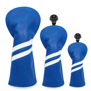 Fundas para Palos de Golf al por Mayor de Fabricante, de Cuero PU, OEM, con Logotipo Bordado e Impreso, Funda para Driver de Golf con Raya Blanca - Product Image 1