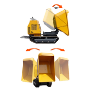 Mini déchargeur de petit site de remorque concrète hydraulique de déchargeur avec le mini camion à benne basculante rotatoire de levage élevé