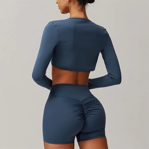 Camisetas Deportivas de Manga Larga para Mujer, con Logotipo Personalizado, para Correr al Aire Libre, Hacer Ejercicio en el Gimnasio, <span class=keywords><strong>Yoga</strong></span>, de Secado Rápido - Product Image 6