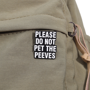 Biểu hiện cảm xúc salon tóc Trâm xin vui lòng không Pet <span class=keywords><strong>peeves</strong></span> văn bản ba lô Huy hiệu quần áo độc đáo phụ kiện quà tặng trang sức - Product Image 5